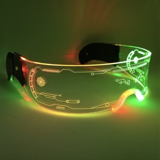 Mode LED brille med farverige lys-2050